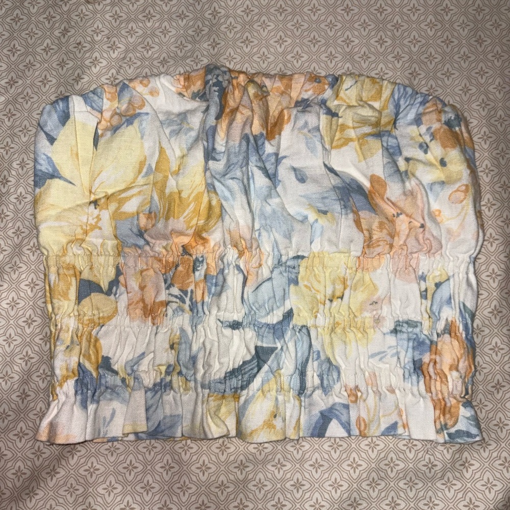 Abercrombie & Fitch Smocked Linen Top